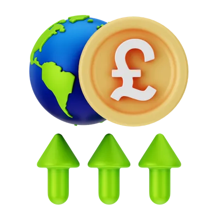Global Currency Growth  3D Icon