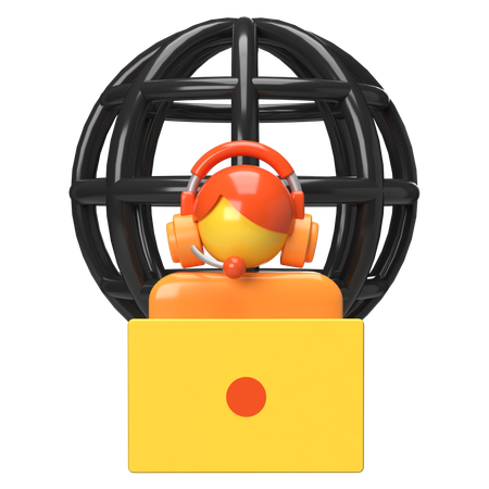 Global Customer Service  3D Icon