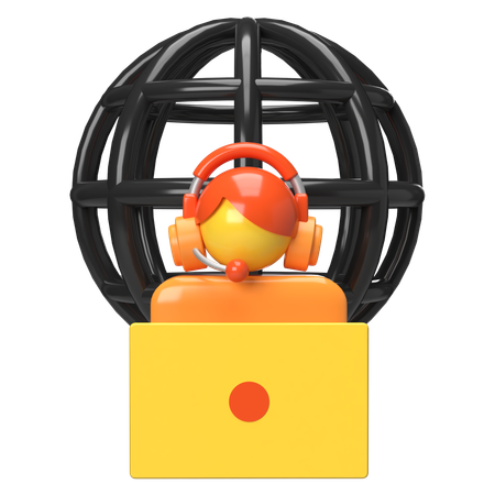 Global Customer Service  3D Icon
