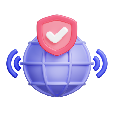 Global Data Protection  3D Icon