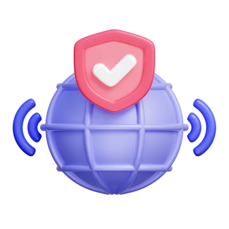 Global Data Protection  3D Icon
