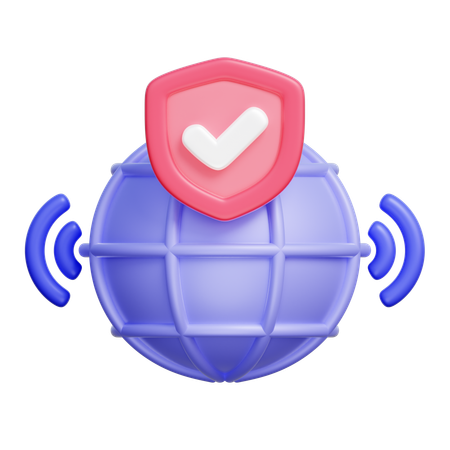 Global Data Protection  3D Icon