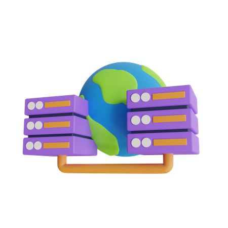 Global Database  3D Icon