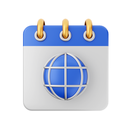 Global Date  3D Icon