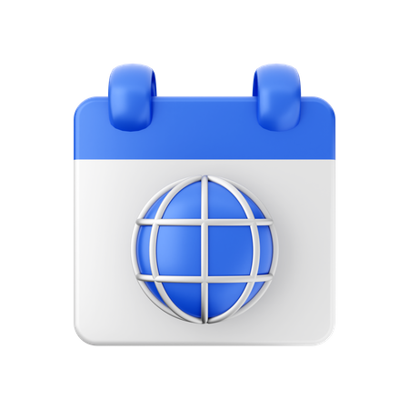 Global Date 3D Icon