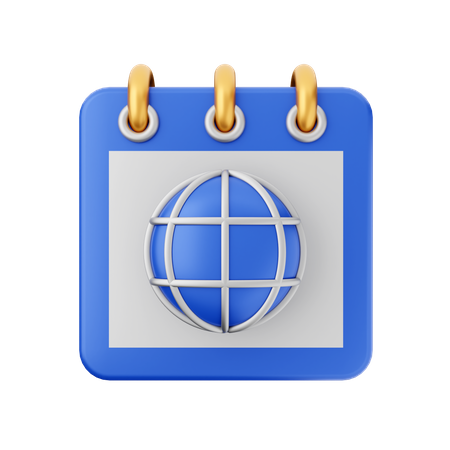 Global Date  3D Icon