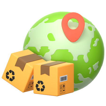 글로벌 배송  3D Icon