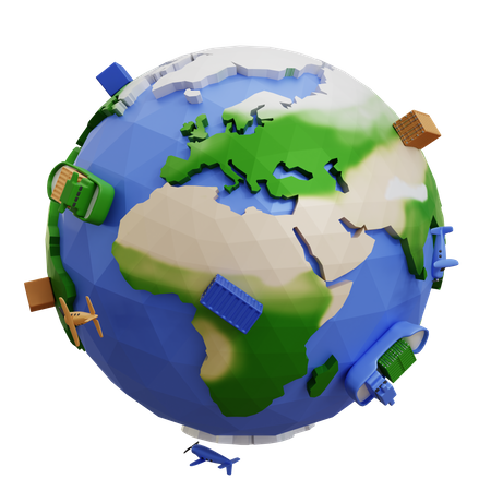 Global Delivery  3D Icon