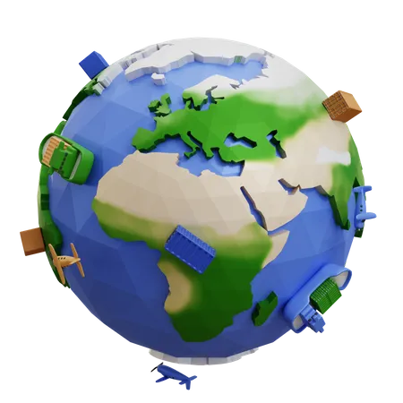 Global Delivery  3D Icon