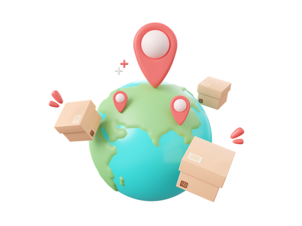 Global Delivery  3D Icon