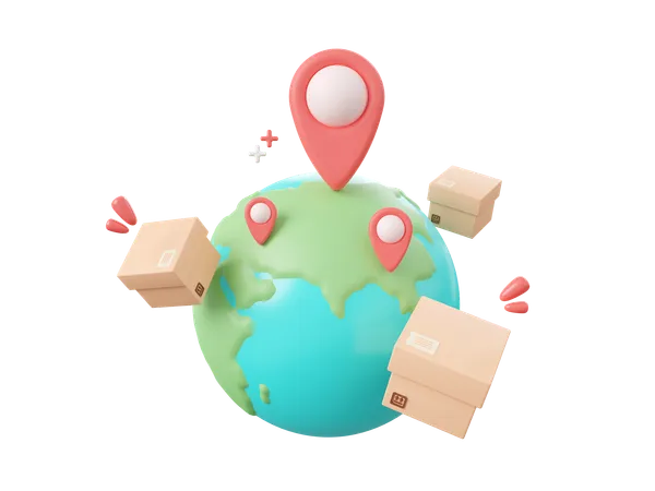 Global Delivery  3D Icon