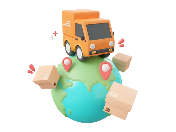 Global Delivery  3D Icon