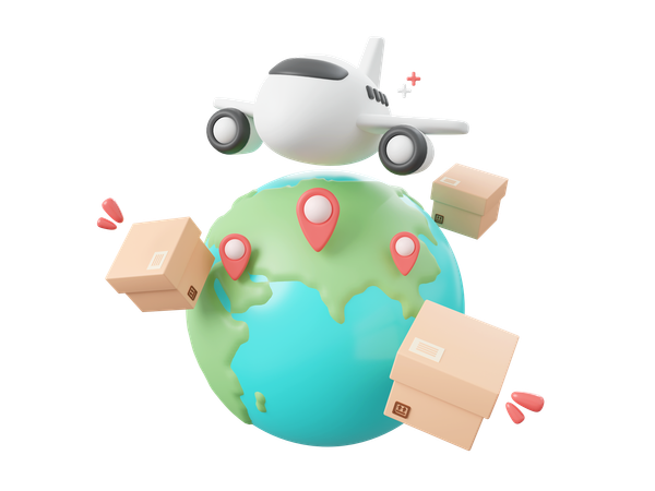 Global Delivery  3D Icon