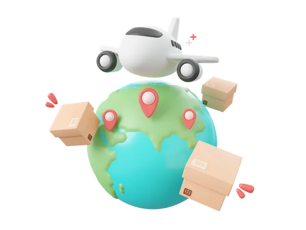 Global Delivery  3D Icon