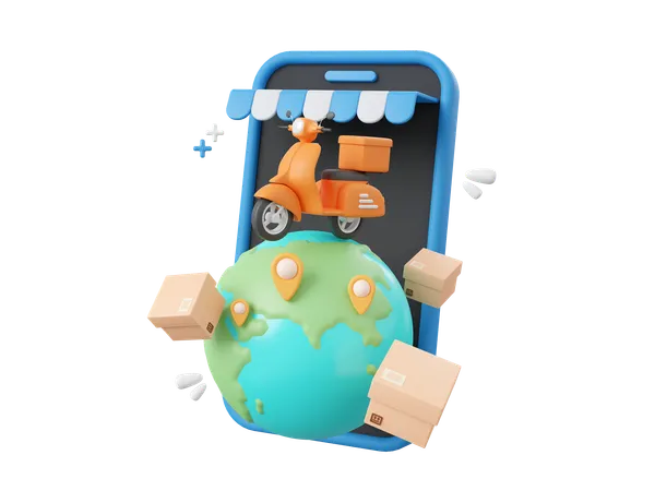 Global Delivery  3D Icon