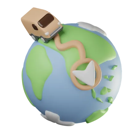 Global Delivery  3D Icon