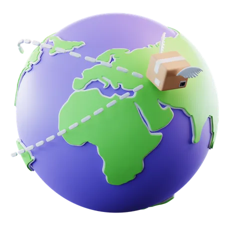 Global Delivery  3D Icon