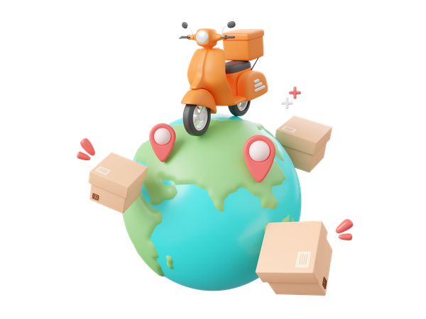 Global Delivery  3D Icon