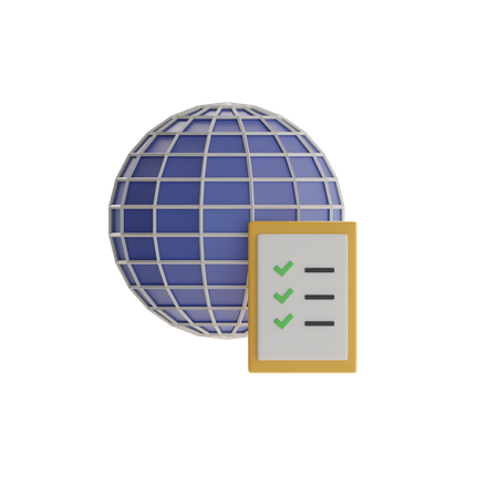 Global Delivery List  3D Icon