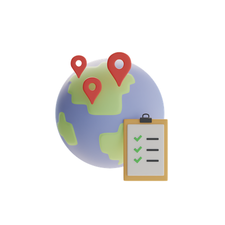 Global Delivery List  3D Icon