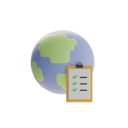 Global Delivery List  3D Icon