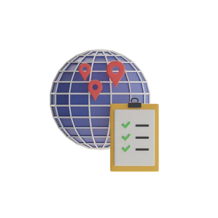 Global Delivery List  3D Icon