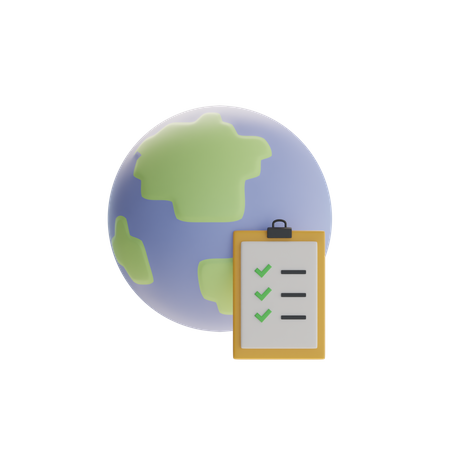 Global Delivery List  3D Icon