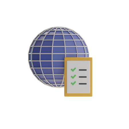 Global Delivery List  3D Icon