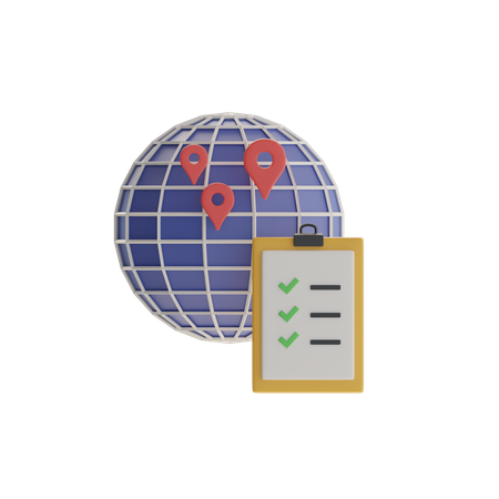 Global Delivery List  3D Icon