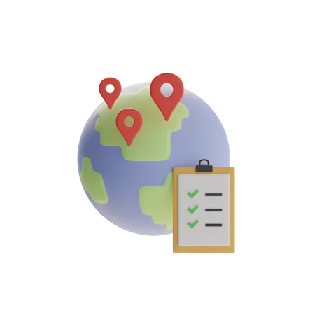 Global Delivery List  3D Icon