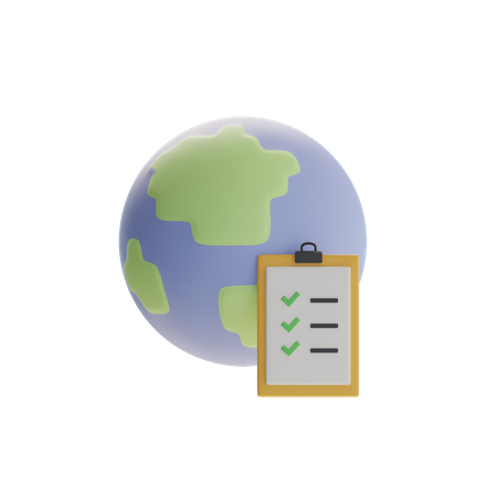 Global Delivery List  3D Icon