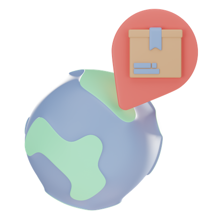 Global Delivery Location  3D Icon