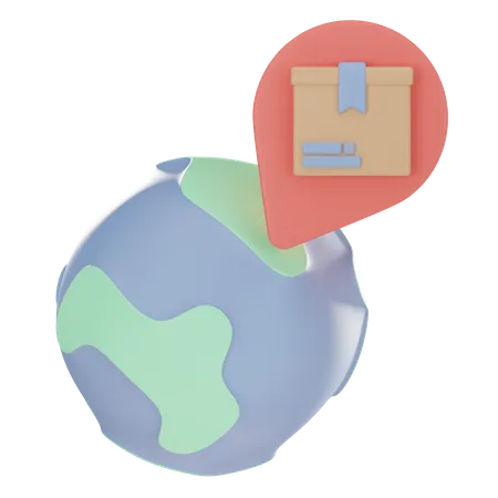 Global Delivery Location  3D Icon