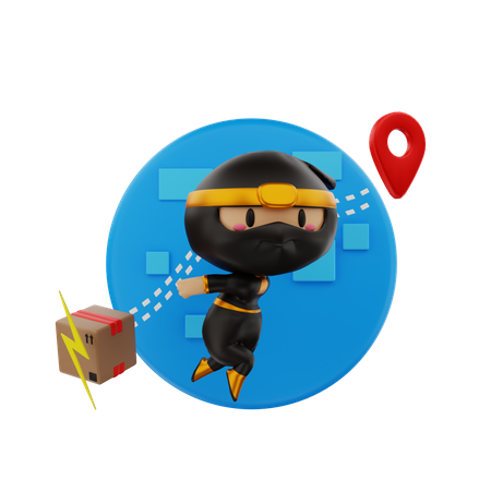 Global delivery service  3D Illustration