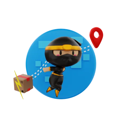 Global delivery service  3D Illustration