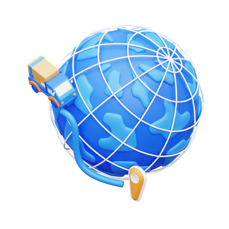 Global Delivery Shipping  3D Icon