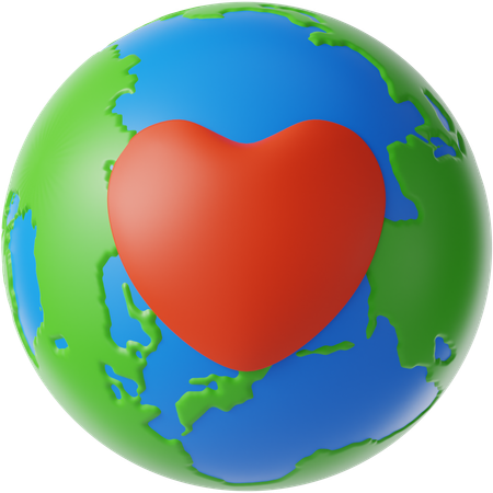 Global donation charity  3D Icon