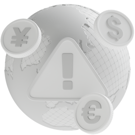 Global Economic Warning  3D Icon