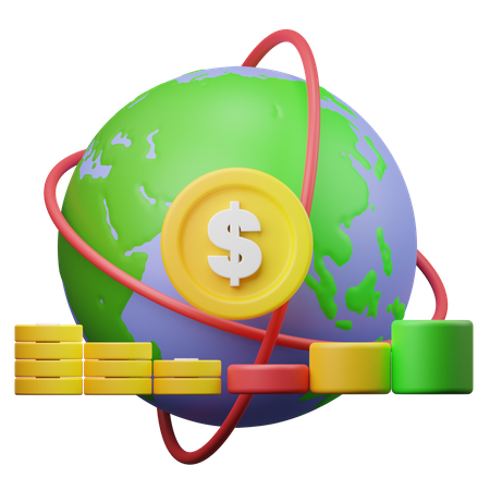 Global Economy 3D Illustration