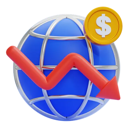 Global Economy Crisis  3D Icon