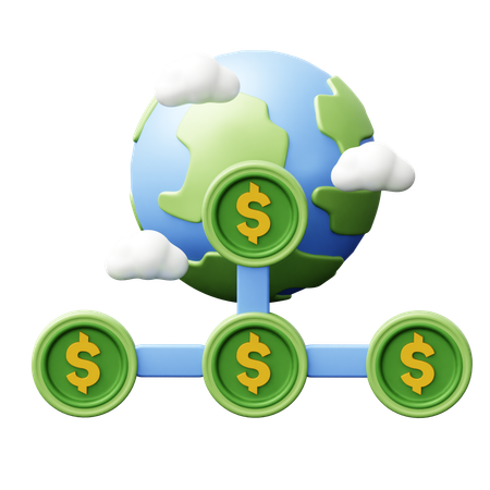 Global economy Hierarchy  3D Icon