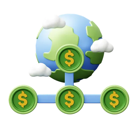 Global economy Hierarchy  3D Icon