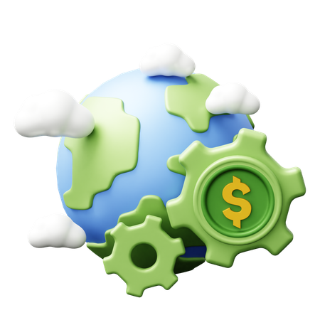 Global Economy System  3D Icon