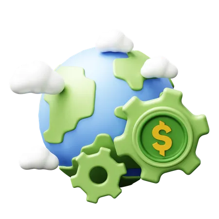 Global Economy System  3D Icon