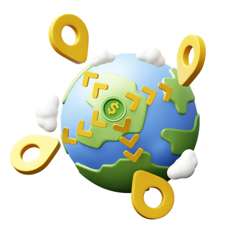 Global Economy Transaction  3D Icon