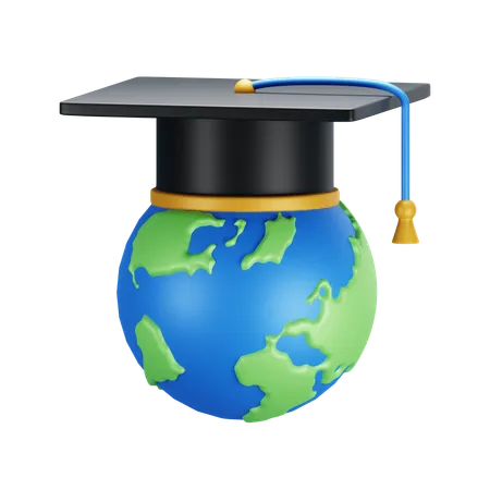 Global Education 3 D Illustration Happy Teachers Day Education Day 3D Icon