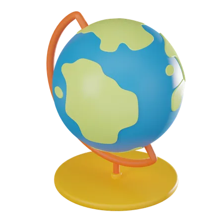 Explore World Of Geography Of Table Globe An Essential Icon For Educational Supplies Perfect For Geography Class Materials And Global Studies Projects 3 D Render Illustration 3D Icon
