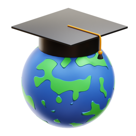 Global Education  3D Illustration