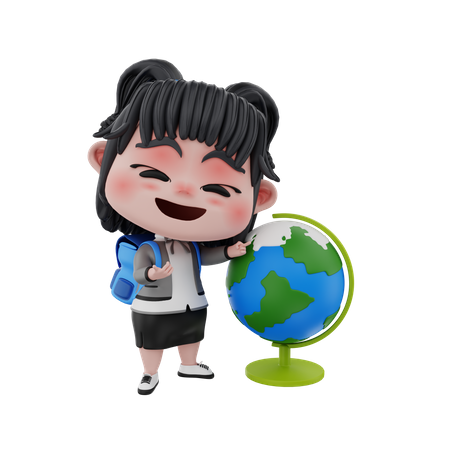 Global education  3D Illustration