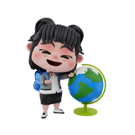 Global education  3D Illustration